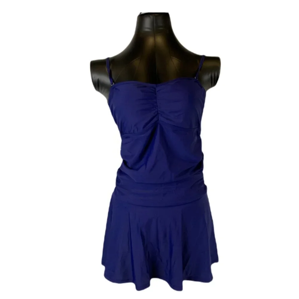 Nicole Miller Swim Dress Navy Women’s Large - Picture 11 of 11